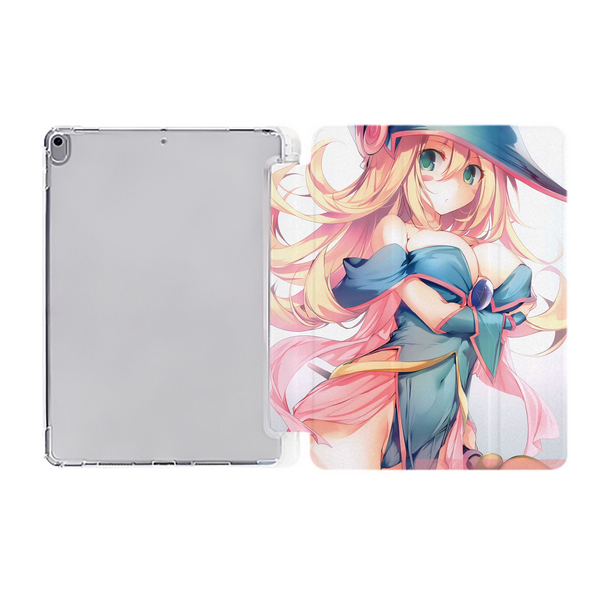 （画像用） 遊☆戯☆王 Yu-Gi-Oh! IPad ケース ペン収納付き 三つ折りスタンド PUレザー×シリコン 対応機種9.5/10.5/10.9インチ